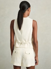 Reiss Cream Millie Single-Breasted Tailored Waistcoat - Image 5 of 6