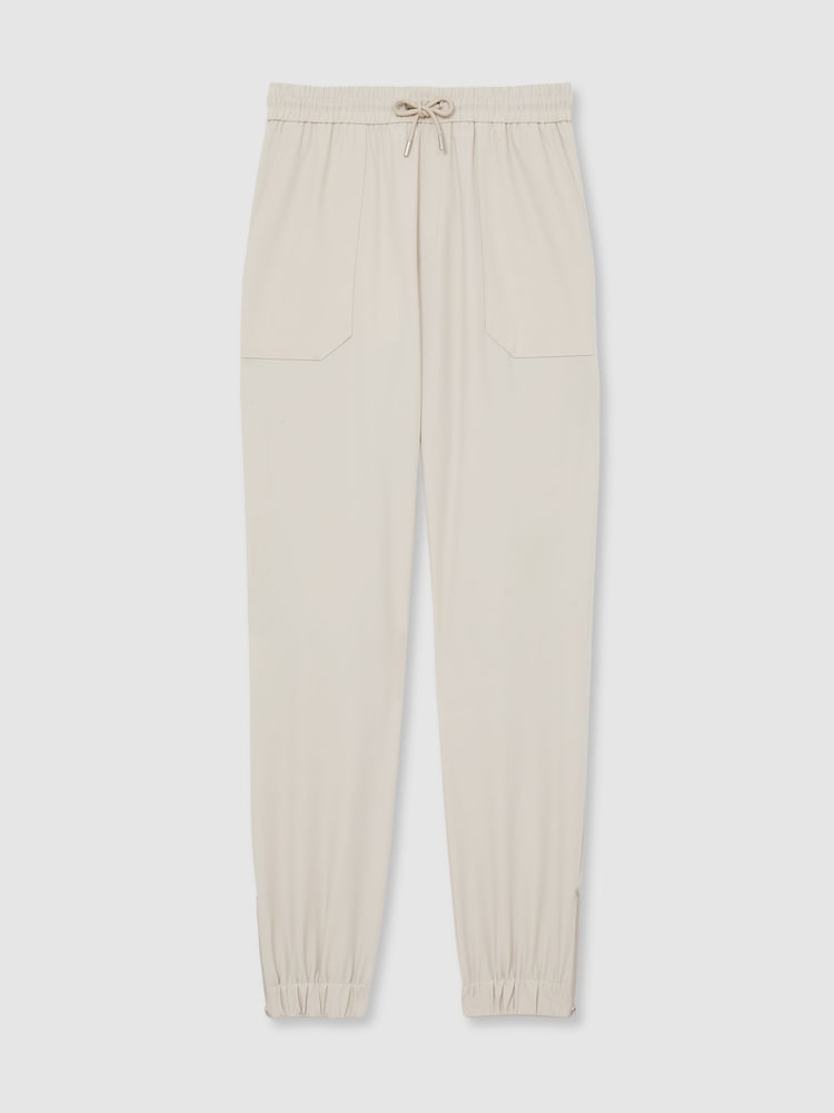 Stone - Reiss Climb Drawstring Technical Cuffed Trousers - Bild 2 von 7