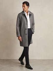 Reiss Navy/Grey Vital Reversible Mid-Length Coat - Image 1 of 8