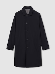 Reiss Navy/Grey Vital Reversible Mid-Length Coat - Image 2 of 8