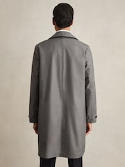 Reiss Navy/Grey Vital Reversible Mid-Length Coat - Image 5 of 8