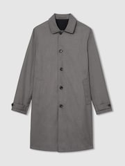 Reiss Navy/Grey Vital Reversible Mid-Length Coat - Image 7 of 8