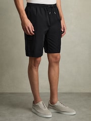 Reiss Navy Climb Short Drawstring Technical Cargo Shorts - Image 3 of 7