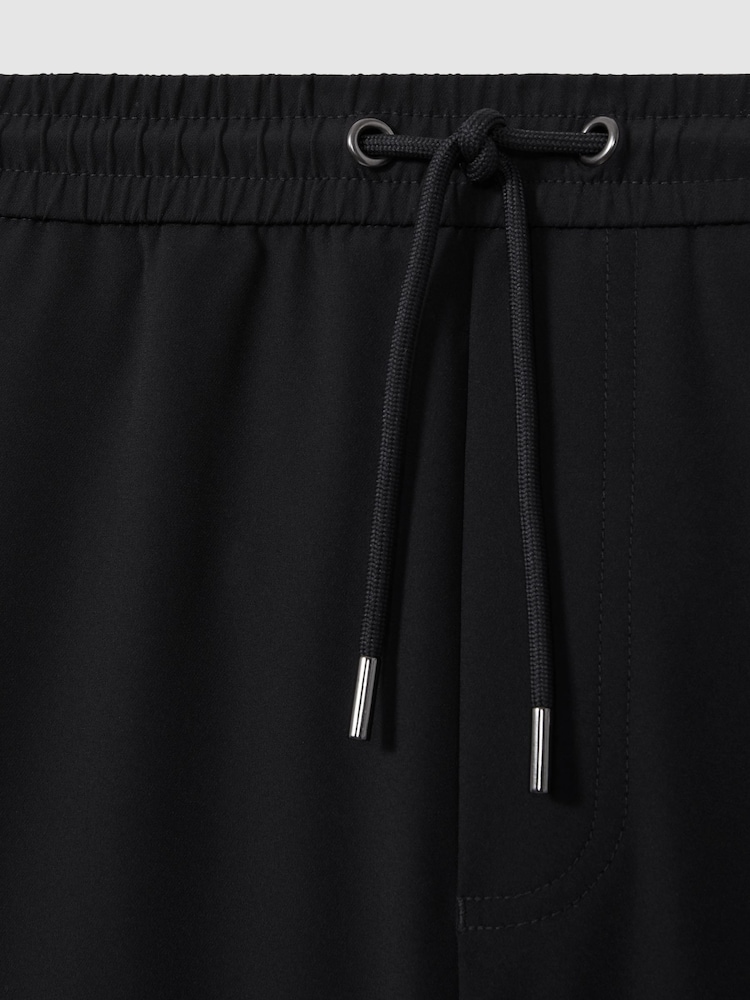 Reiss Navy Climb Short Drawstring Technical Cargo Shorts - Image 7 of 7