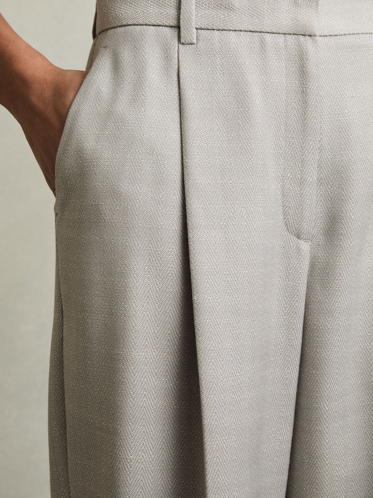 Reiss Harper Wool-Blend Wide-Leg Suit Trousers - Image 4 of 6