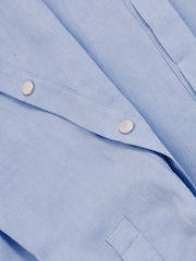 Reiss Blue Ali Lyocell-Blend Press-Stud Back Shirt - Image 8 of 8