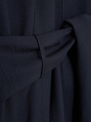 Reiss Navy Mabel Long-Sleeve Belted Midi Dress - Image 5 of 5