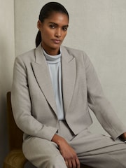 Reiss Harper Double-Breasted Cropped Wool-Blend Blazer - Bild 1 von 7