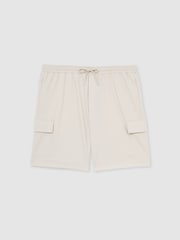 Reiss Stone Climb Short Drawstring Technical Cargo Shorts - Image 2 of 6
