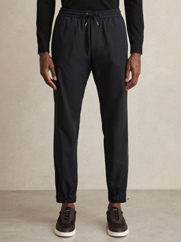 marine - Pantalon technique Reiss Climb à cordon de serrage et chevilles resserrées - Image 3 of 7