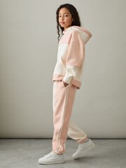 Reiss Pink Theadora 13-14 yrs Colour-Block Hoodie And Joggers Set - Image 2 of 5