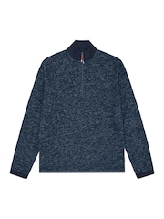 Middleton Ultra Soft Knitted Quarter Zip Funnel Neck Sweater - Image 5 of 6