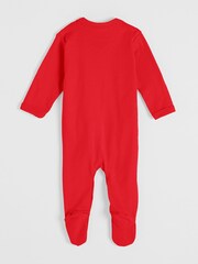 Personalised Babygrow Christmas Reindeer 100% Cotton Sleepsuit by Stitch Style - Image 3 of 5