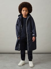 Reiss Navy/White Samson 3-6 yrs Water-Repellent Fleece-Lined Coat - Image 1 of 5
