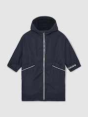 Reiss Navy/White Samson 3-6 yrs Water-Repellent Fleece-Lined Coat - Image 2 of 5