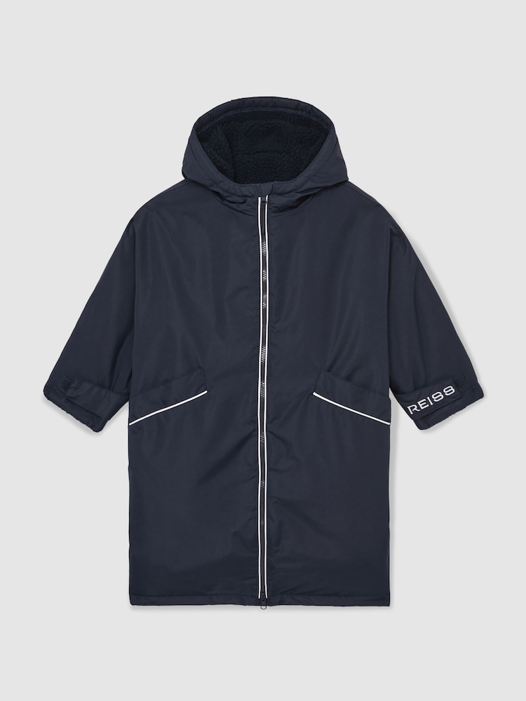 Reiss Navy/White Samson 3-6 yrs Water-Repellent Fleece-Lined Coat - Image 2 of 5