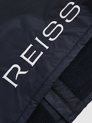 Reiss Navy/White Samson 3-6 yrs Water-Repellent Fleece-Lined Coat - Image 5 of 5