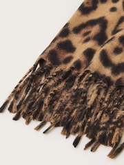 Monsoon Brown Lottie Leopard Print Scarf - Image 2 of 2