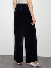 Monsoon Black Velvet Vora Wide Leg Trousers - Image 2 of 4