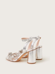 Monsoon Silver Darla Diamante Bow Heel Sandals - Image 3 of 4