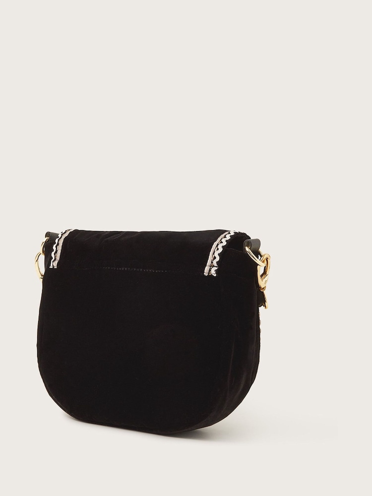 Monsoon Black Phoebe Embroidered Cross-Body Bag - Image 2 of 4 Monsoon Black Phoebe Embroidered Cross-Body Bag - Image 2 of 4