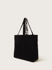 Monsoon Black Phoebe Floral Embroidered Tote Bag - Image 2 of 4