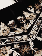 Monsoon Black Phoebe Floral Embroidered Tote Bag - Image 3 of 4