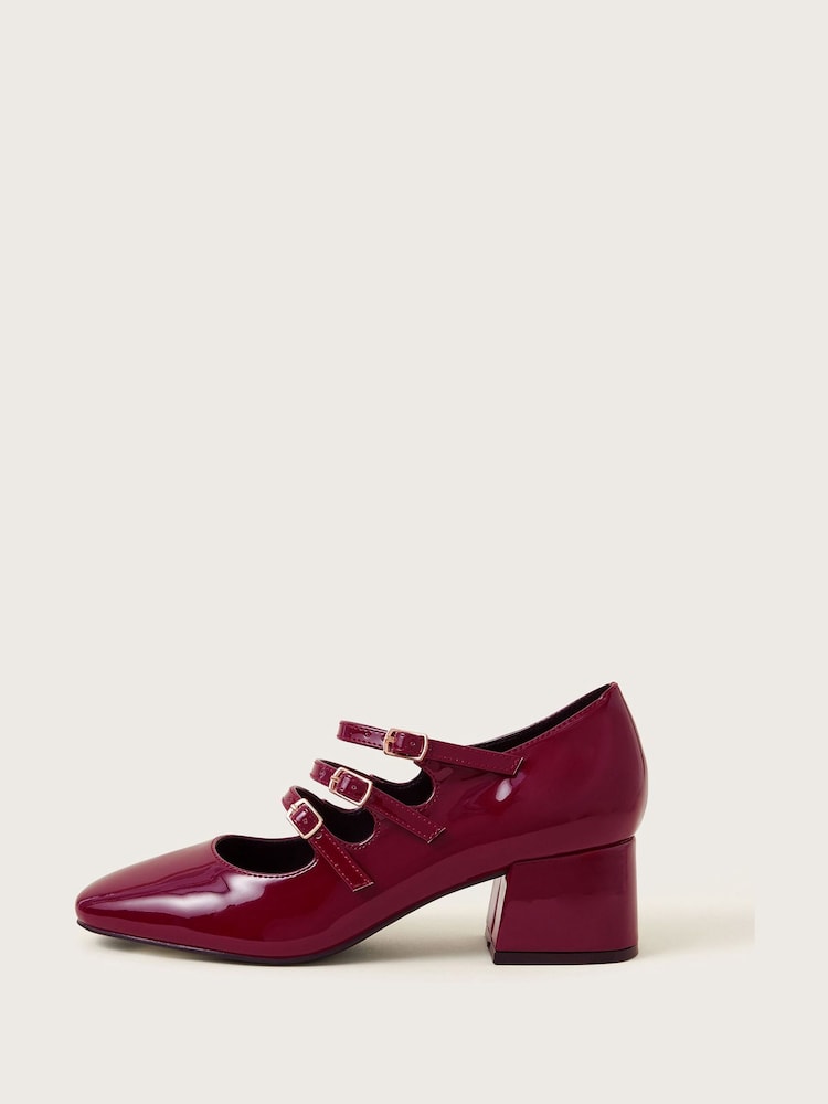 Monsoon Red Gwen Patent Mary Jane Heels - Image 2 of 3