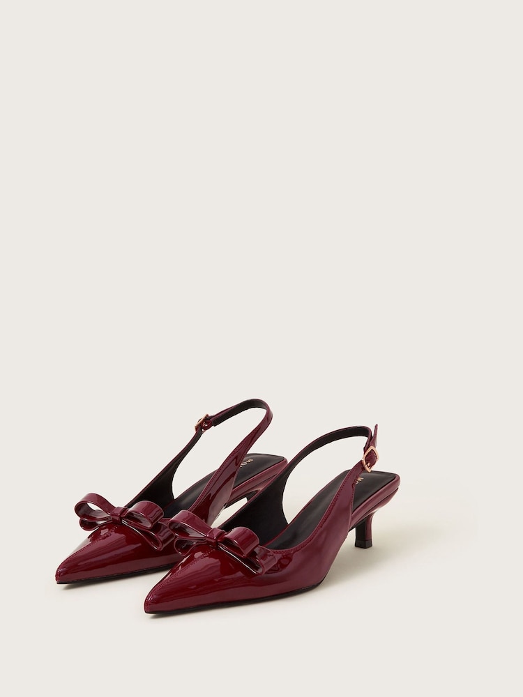 Monsoon Red Mira Patent Slingback Heels - Image 1 of 3