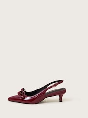 Monsoon Red Mira Patent Slingback Heels - Image 2 of 3