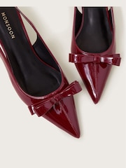 Monsoon Red Mira Patent Slingback Heels - Image 3 of 3