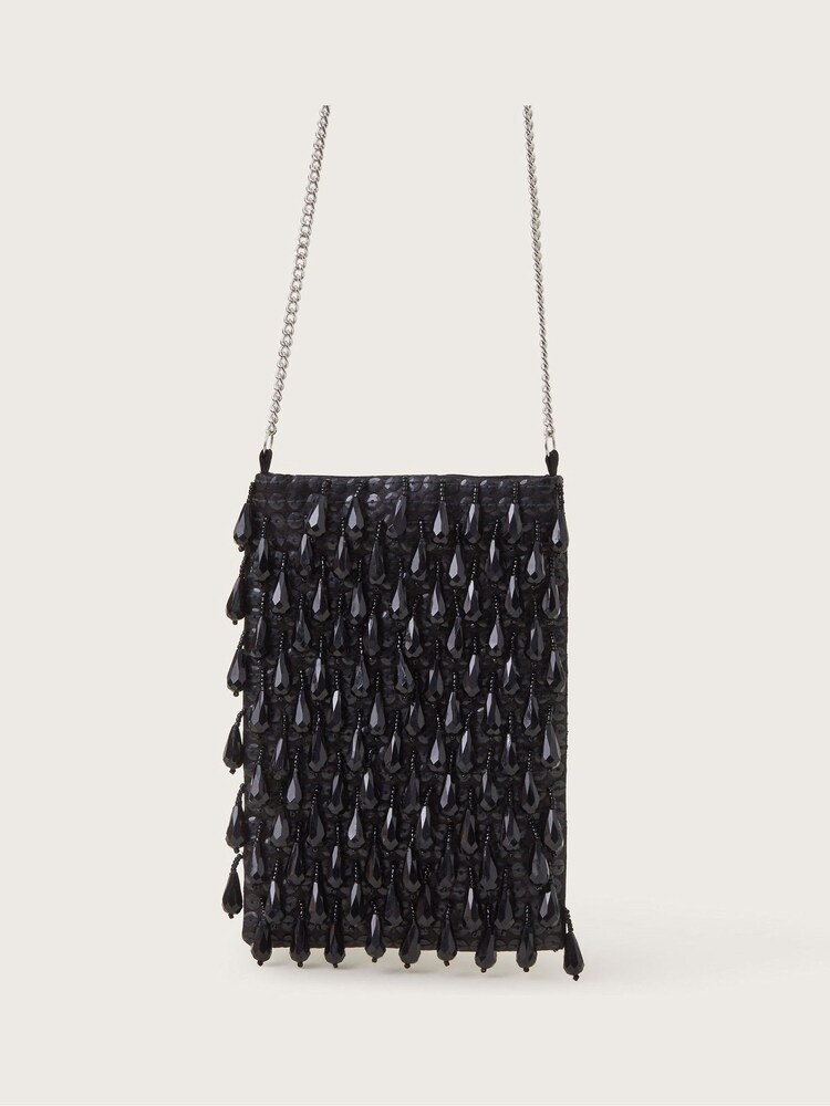 Monsoon Black Tess Tear Drop Phone Bag - Image 1 of 4