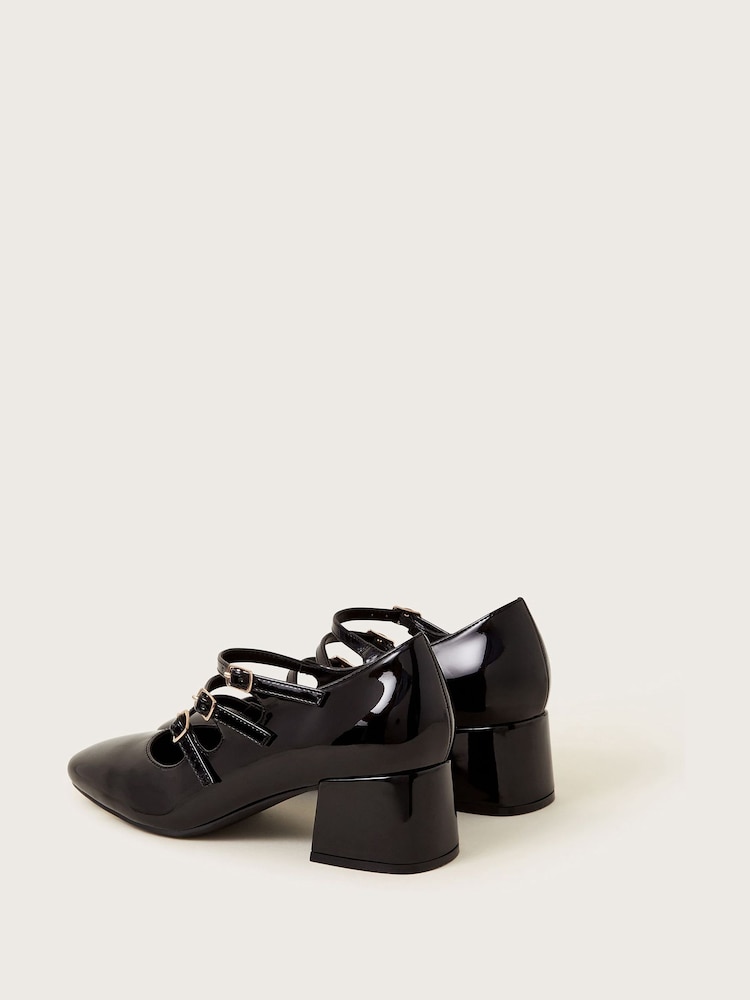 črna - Monsoon Gwen Patent Mary Jane čevlji z visoko peto - Slika 3 iz 3