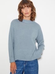 Monsoon Blue Sara Sequin Knit Jumper - Image 1 of 6
