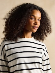 Joules Ellie 2 Pack Black/Green Stripe Long Sleeve Jersey Tops - Image 6 of 13