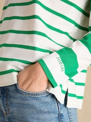 Joules Ellie 2 Pack Black/Green Stripe Long Sleeve Jersey Tops - Image 9 of 13