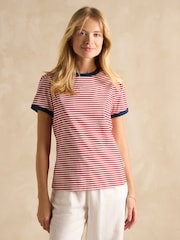 Joues Erin Navy Blue & Red Pack of Two Short Sleeve T-Shirts - Image 2 of 13