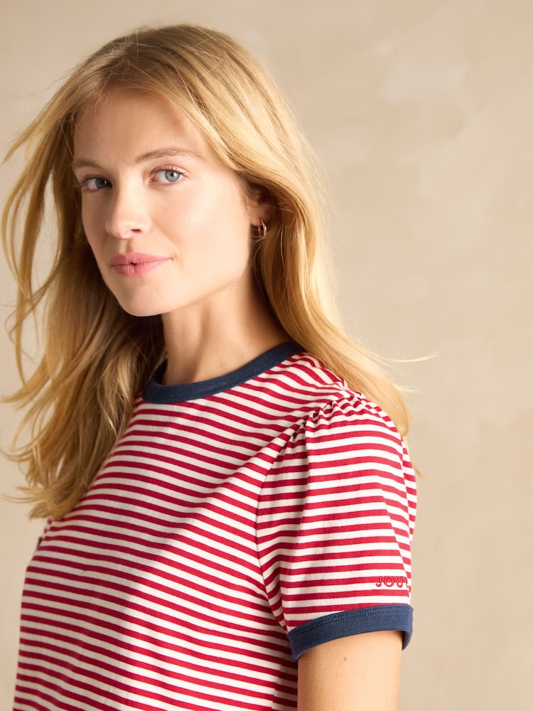 Joues Erin Navy Blue & Red Pack of Two Short Sleeve T-Shirts - Image 6 of 13