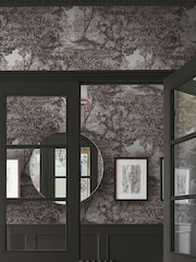 Graham & Brown Etching Charcoal Bodenham A4 Wallpaper Sample - Image 1 of 4