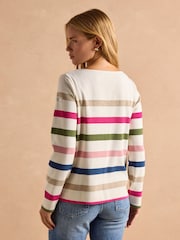 Joules Harbour Cream Multi Boat Neck Breton Top - Image 2 of 7