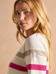 Joules Harbour Cream Multi Boat Neck Breton Top - Image 3 of 7