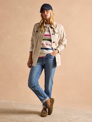 Joules Harbour Cream Multi Boat Neck Breton Top - Image 6 of 7