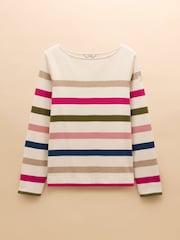 Joules Harbour Cream Multi Boat Neck Breton Top - Image 7 of 7