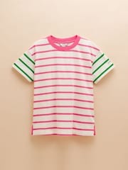 Joules Ellie 2 Pack Multi Short Sleeve Jersey Tops - Image 2 of 9