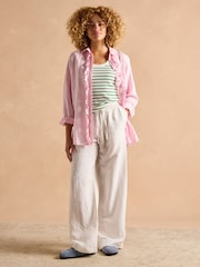 Joules Sofia Green Stripe Ribbed Vest - Image 6 of 7