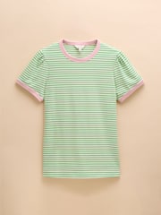 Joules 3 Pack Erin Pink/Green/Navy Multi Short Sleeve Tops - Image 14 of 16