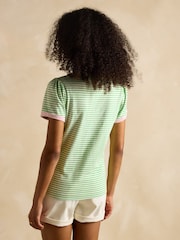Joules 3 Pack Erin Pink/Green/Navy Multi Short Sleeve Tops - Image 5 of 16