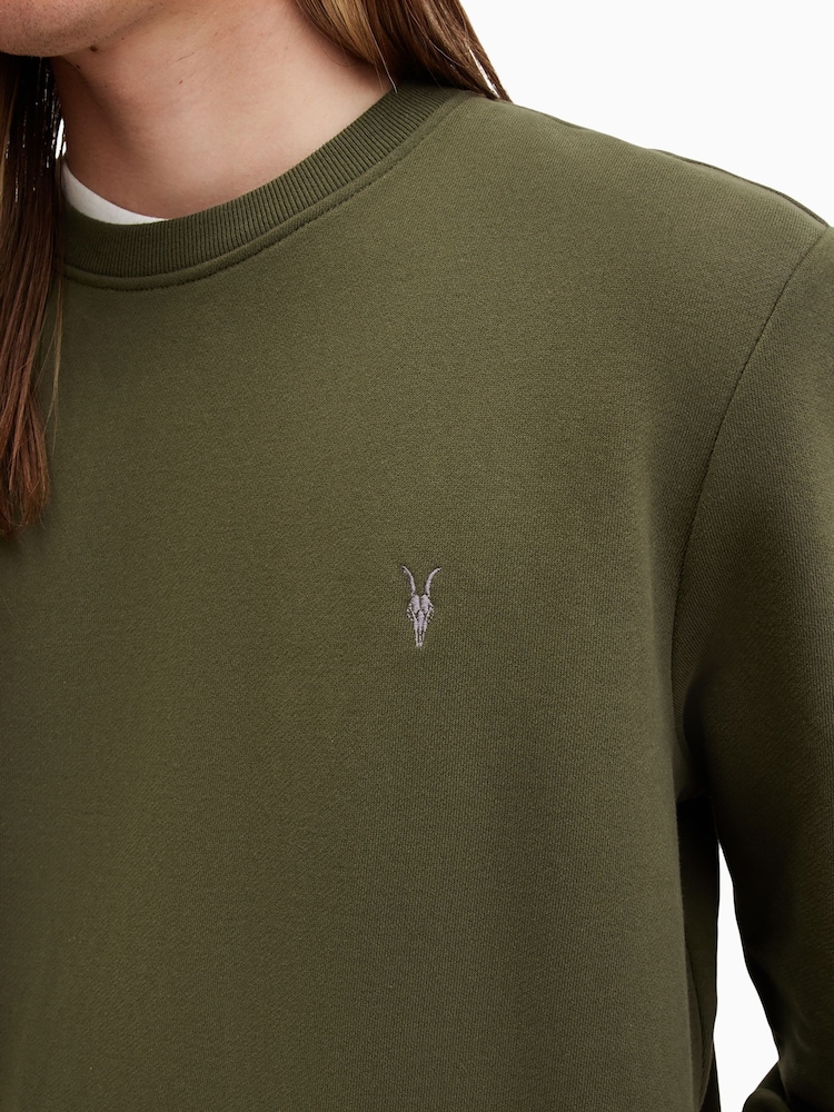 AllSaints Green Raven Crew Sweatshirt - Image 2 of 6