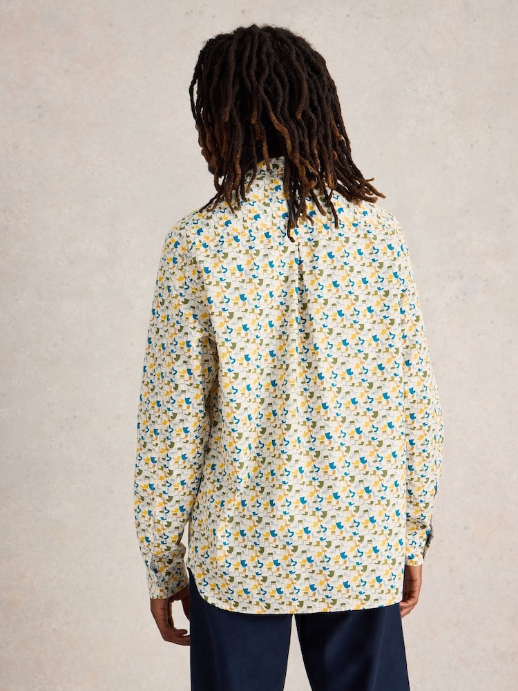 White Stuff White Multi Chair Printed 100% Cotton Shirt - Image 1 of 6 White Stuff White Multi Chair Printed 100% Cotton Shirt - Image 1 of 6