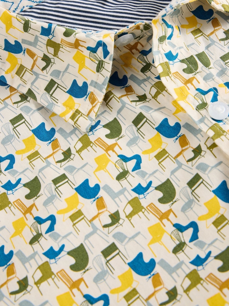 White Stuff White Multi Chair Printed 100% Cotton Shirt - Image 6 of 6